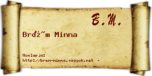 Brém Minna névjegykártya
